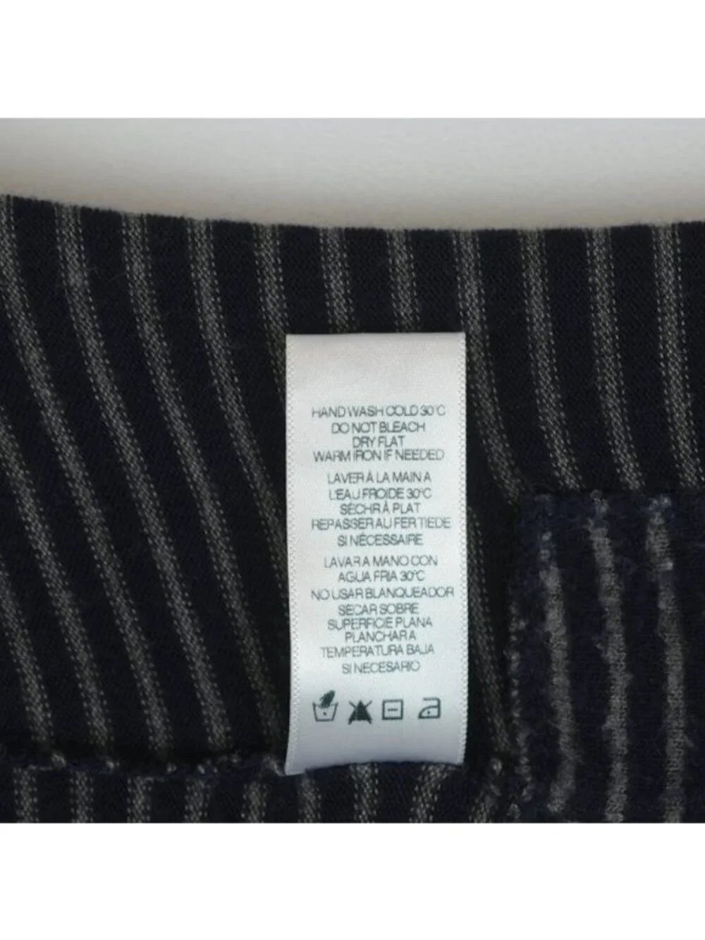 Sundry Women's Size Extra Small Blue White Striped Side Tie Scoop Neck Sweater